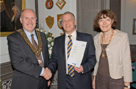 Lee Haynes meeting the Mayor